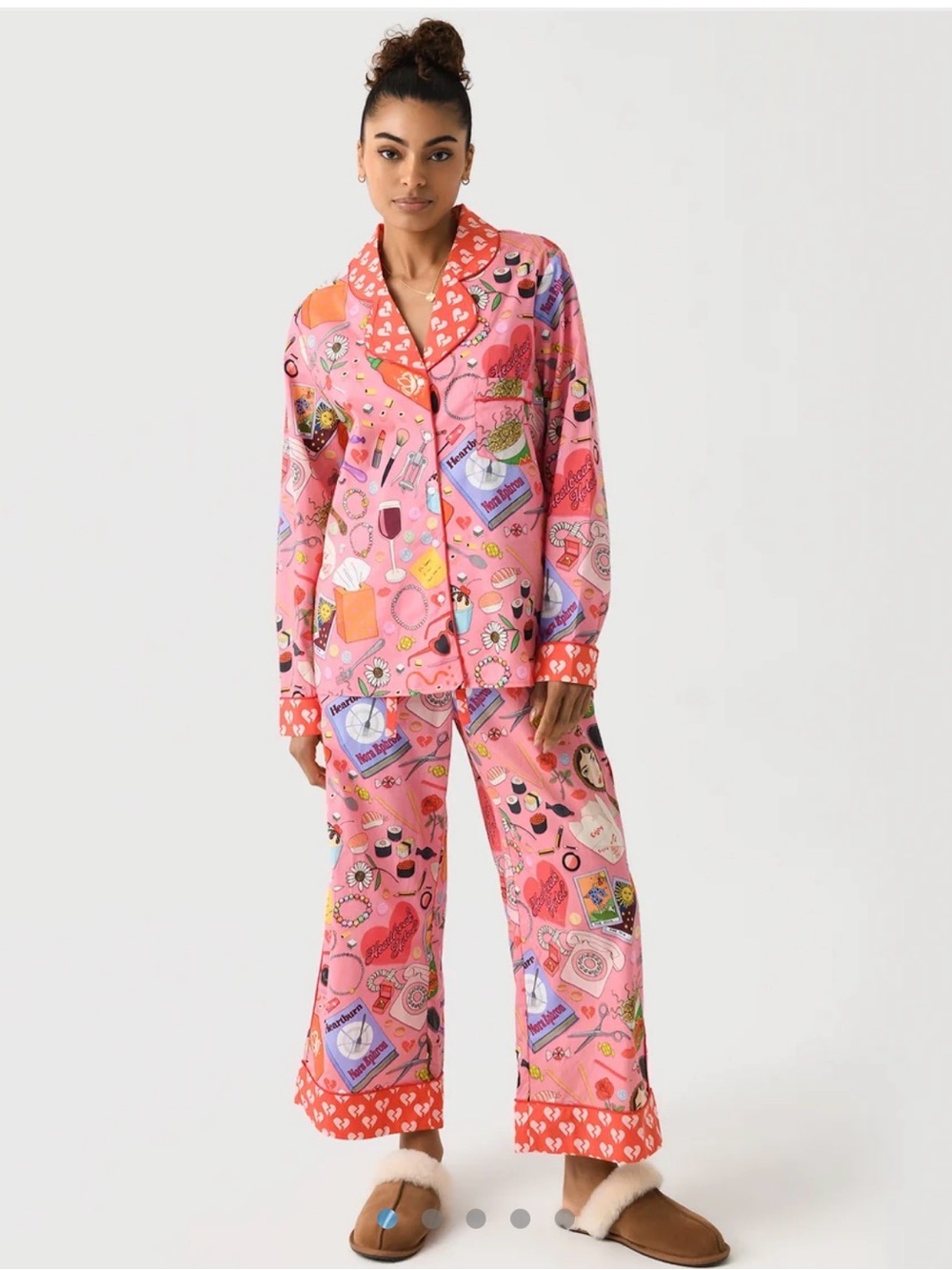 Rare! Karen Mabon Heartbreak Pajama Set Medium Organic Cotton